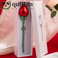 Hộp nhẫn cầu hôn hoa QUILLAN, Hộp trang sức nở tự động màu hồng chống bụi, Hộp trưng bày trang sức Thanh lịch chống nước màu đỏ Hộp nhẫn cưới