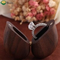 Hộp nhẫn gỗ BAGUO Khe cắm đơn Sinh nhật thanh lịch