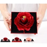 Hộp nhẫn hoa hồng cầu hôn quà tặng 8 tháng 3, lễ tình nhân valentine