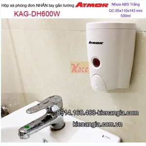 Hộp nhấn xà phòng 1 hộc nhựa ABS Atmor DH-600W