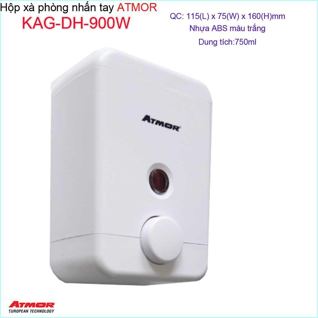 Hộp nhấn xà phòng 1 hộc nhựa ABS Atmor KAG-DH900W