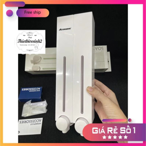 Hộp nhấn xà phòng 2 hộc nhựa ABS DH-700-2W