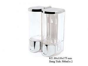 Hộp nhấn xà phòng 2 hộc nhựa ABS Atmor DH-SBD-102CP