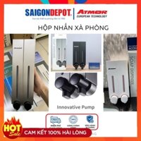 Hộp nhấn xà phòng đôi (hộp đựng nước rửa tay,xà bông) ATMOR  DH-700-2W/2VP nhấn siêu êm siêu biền