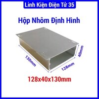 Hộp nhôm định hình, bảo vệ mạch kích thước 128x40x130mm, màu trắng bạc, đa năng, tiện dụng