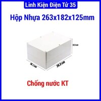 Hộp nhựa 263x182x125mm - chống nước KT từ nhựa cao cấp, chịu va đập tốt, đảm bảo gọn nhẹ thuận lợi cho việc di chuyển