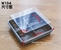 Hộp nhựa 4 bánh đế đen W134 (50 cái)