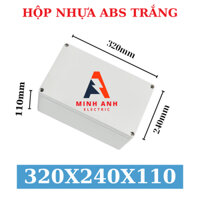 Hộp nhựa abs, hộp nhựa trắng, hộp nhựa đựng mạch 320x240x110mm