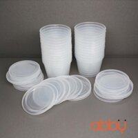 Hộp nhựa caramen tròn cao 3.5cm (10 chiếc)