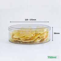 Hộp nhựa cứng oval đựng bánh mứt 750ml A10.