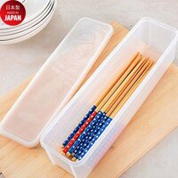 Hộp nhựa đựng & bảo quản đũa thìa, mỳ ống Sanada Seiko 1.3L nắp kín - nội địa Nhật Bản - 2 Hộp