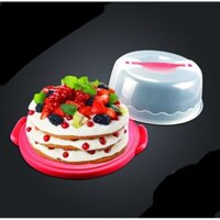 Hộp nhựa đựng bánh gato, bánh thạch max 22cm