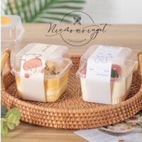 Hộp nhựa đựng bánh, Tiramisu XY585 : 9x7cm