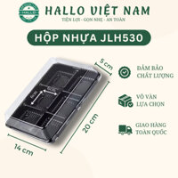 Hộp nhựa đựng bánh trung thu, mochi, bánh ngọt ô vuông 6 ngăn JLH530