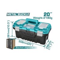 Hộp nhựa đựng công cụ 20 '' Total TPBX0201 TPBX0202 Thùng khay đồ nghề đựng dụng cụ linh kiện điện tử, ốc vít tháo lắp