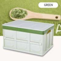 Hộp nhựa đựng đồ đa năng gấp gọn để xe ô tô, tủ quần áo thể tích 30L - Thùng đựng đồ nhỏ gọn cho gia đình - Xanh lá