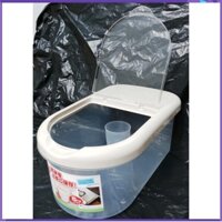 Hộp nhựa đựng đồ, thùng đựng gạo 5kg gạo, nắp lật mở của Nhật 35x20,5x16cm H235