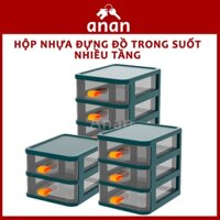 Hộp Nhựa Đựng Đồ Trong Suốt Nhiều Tầng, Tủ Đựng Đồ Đa Năng Có Ngăn Kéo Tiện Lợi, Kiểu Dáng Sang Trọng