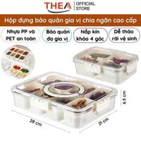 Hộp nhựa đựng gia vị thực phẩm, hộp bảo quản đa thực phẩm khô tủ lạnh chia 4-8 ngăn nắp kín phong cách Hàn Quốc – THEA