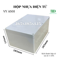 Hộp nhựa đựng mạch điện tử 265x185x125mm hộp màu Trắng nắp Đục VY ANH - LinhKien HD