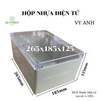 Hộp nhựa đựng mạch điện tử 265x185x125mm hộp màu Trắng nắp Trong VY ANH - Linh Kiện điện tử QUỲNH DIỄN