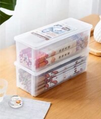 Hộp Nhựa Đựng Muỗng Đũa An Toàn Có Nắp Khóa Sanada 1.6L hàng Made in Japan - 2 chiếc