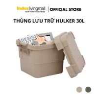 Hộp nhựa đựng quần áo, đồ đa năng bằng nhựa PP cao cấp 30L HULKER-NEW màu kaki Index Living Mall - Phân phối độc quyền tại Việt Nam