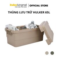 Hộp nhựa đựng quần áo, đồ đa năng bằng nhựa PP cao cấp 65L HULKER-NEW màu kaki Index Living Mall - Phân phối độc quyền tại Việt Nam