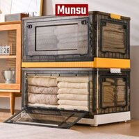 Hộp Nhựa Đựng Quần Áo Gấp Gọn, Thùng Nhựa Gấp Gọn Kích Thước Lớn, Hộp Đựng Đồ Đa Năng Cửa Mở 2 Phía Q042
