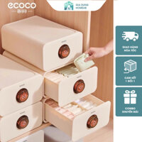 Hộp Nhựa Đựng Tất Chia Ngăn| Hộp Đựng Đồ Lót, Áo Ngực ECOCO Kèm Túi Thơm giadung_homeab