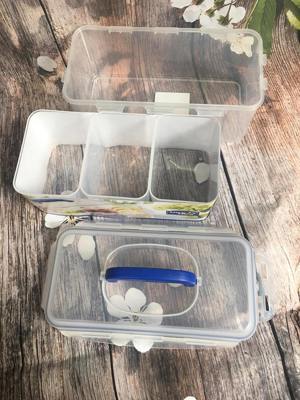 Hộp nhựa đựng thực phẩm chia 3 ngăn Lock&lock HPL848CH 3.4L