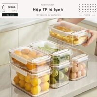 Hộp nhựa đựng thực phẩm để tủ lạnh FEEKA sang trọng chống ẩm, hộp đựng thức ăn xếp chồng cao cấp chống trượt