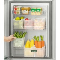 Hộp Nhựa Đựng Thực Phẩm, Đồ Ăn, Rau Củ Để Cánh Cửa Tủ Lạnh Đa Năng Tiện Lợi - Hộp Cửa Tủ Lạnh To