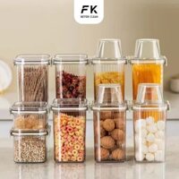 Hộp nhựa đựng thực phẩm khô FEEKA sang trọng chống ẩm, hộp đựng thức ăn có quai xách và cốc đong chia độ