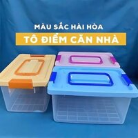 Hộp nhựa đựng thực phẩm nắp gài 2 quai TRUNG TLT