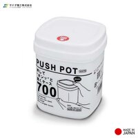 Hộp nhựa đựng thực phẩm Sanada Push Pot - Hàng nội địa Nhật Bản - 700ml - Trắng sữa