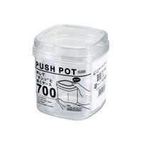 Hộp nhựa đựng thực phẩm Sanada Push Pot - Hàng nội địa Nhật Bản - 700ml - Trắng trong