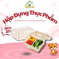 Hộp Nhựa Đựng Thực Phẩm Tủ Lạnh Có Lỗ Thoát Nước Khóa Thoát Khí Dễ Dàng Bảo Quản Rau Củ