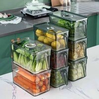 Hộp nhựa đựng thực phẩm tủ lạnh 5L, Hộp bảo quản thức ăn trong tủ lạnh có bộ đếm thời gian hiện đại