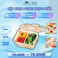 Hộp Nhựa Đựng Thực Phẩm Tủ Lạnh Có Lỗ Thoát Nước Khóa Thoát Khí Dễ Dàng Bảo Quản Rau Củ