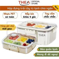 Hộp nhựa đựng trái cây chia ngăn tủ lạnh cao cấp, hộp bảo quản trái cây hoa quả trong suốt mang đi dã ngoại - THEA
