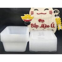 Hộp nhựa hình chữ nhật 550ml - 650ml - 750ml - 100ml- set 10 cái