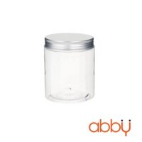 Hộp nhựa hình trụ nắp nhôm 700ml 11.6x9cm