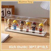 Hộp nhựa kệ Mica trong suốt 30cm nhiều màu trưng bày sản phẩm, mô hình đồ chơi búp bê chống bụi cao cấp