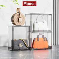 Hộp Nhựa Mica Trưng Bày Túi Xách, Hộp Nhựa Trong Suốt Đựng Túi Ví 2 Kích Thước, Gắn Nam Châm Chắc Chắn HTS024