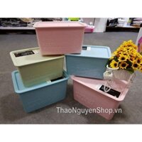 Hộp nhựa nắp đậy có chữ nổi