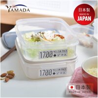 Hộp nhựa nắp mềm YAMADA 1.7L size L, sử dụng được trong lò vi sóng - nội địa Nhật Bản giao màu ngẫu nhiên - 3 Hộp