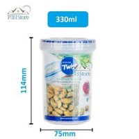 Hộp nhựa nắp vặn Lock&amp;Lock Twist bảo quản thực phẩm nhiều dung tích LLS111 LLS121 LLS131 LLS141 LLS122 LLS113 LLS143 - 330ml LLS113