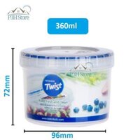 Hộp nhựa nắp vặn Lock&amp;Lock Twist bảo quản thực phẩm nhiều dung tích LLS111 LLS121 LLS131 LLS141 LLS122 LLS113 LLS143 - 360ml LLS121