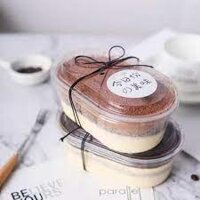 Hộp nhựa oval đựng bánh tiramisu, mousse XY150 G